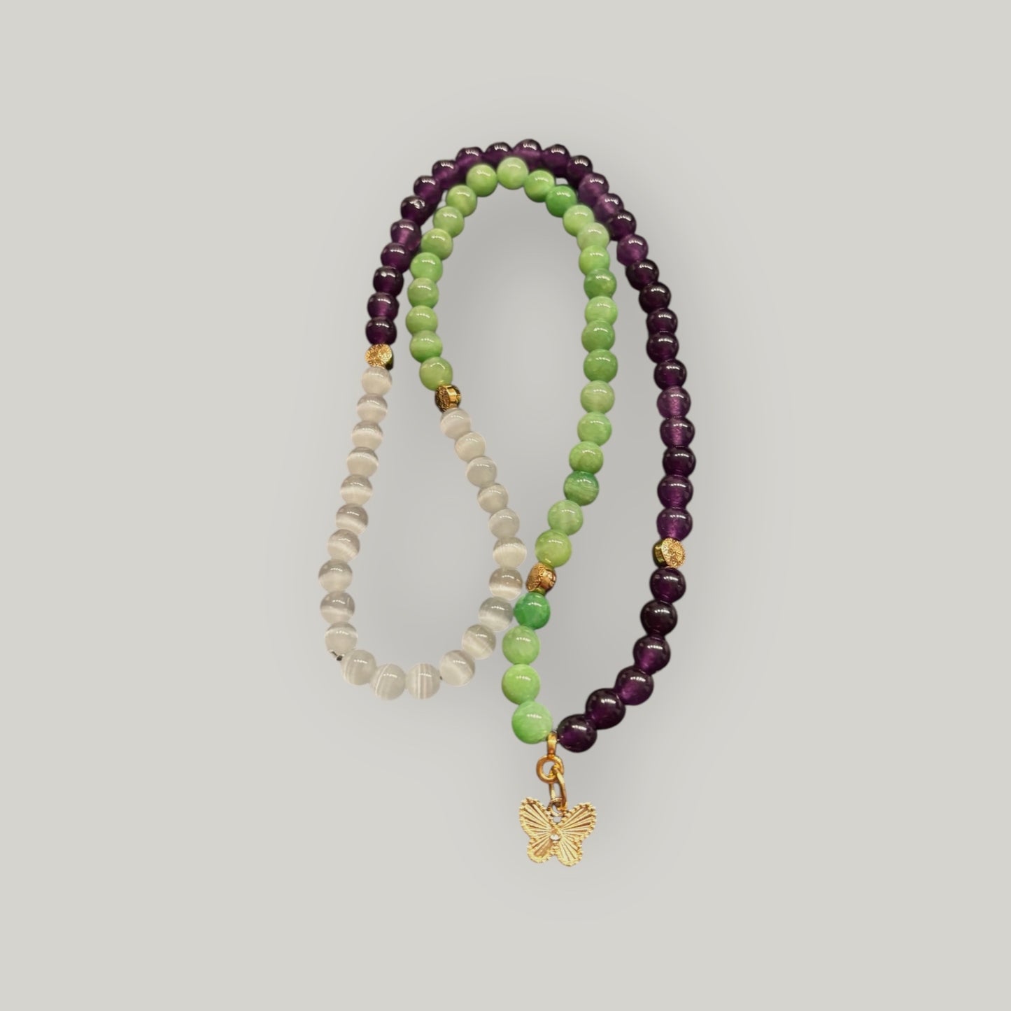 Boho Armband zum Wickeln mit Schmetterlingsanhänger