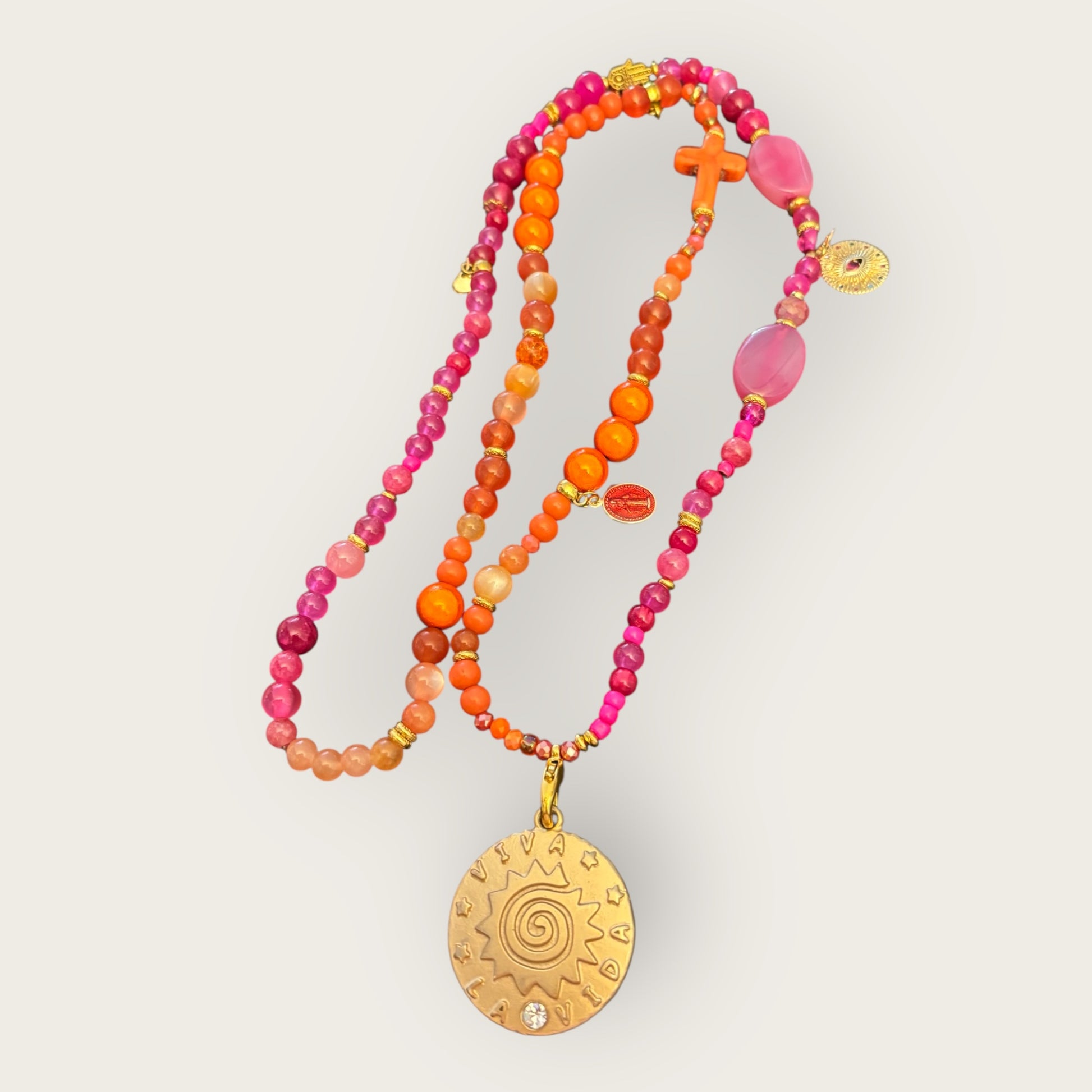 Boho Kette mit Sonnenanhänger