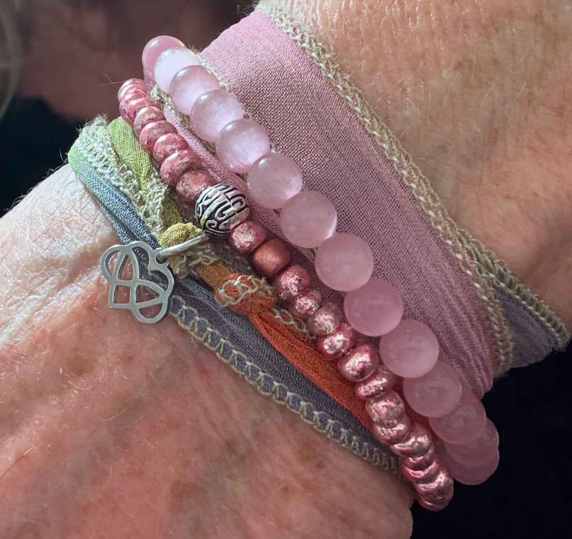 3er Armbandset SOFT aus Armbändern in zarten Farben