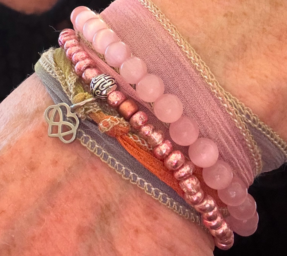 3er Armbandset SOFT aus Armbändern in zarten Farben