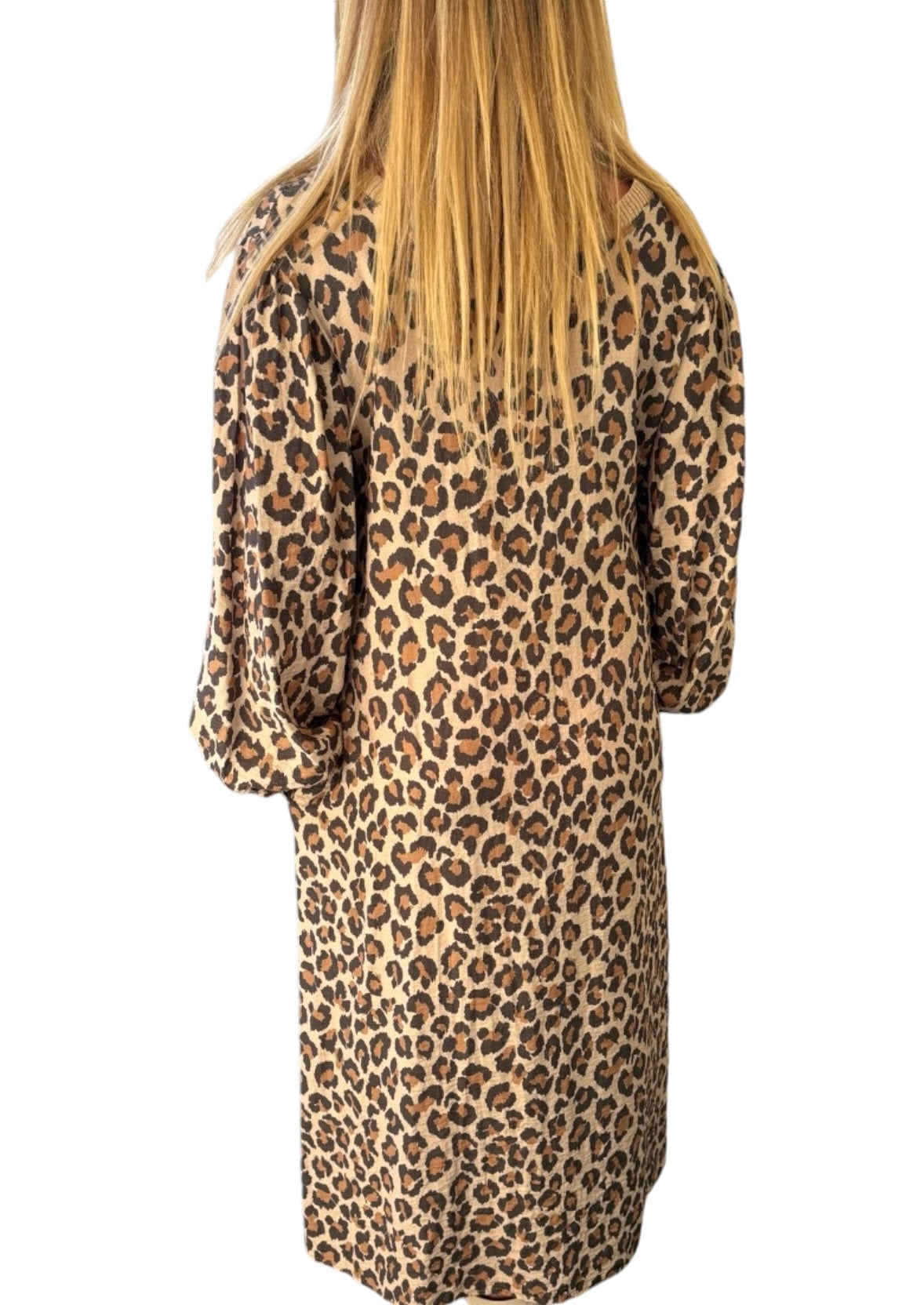 Lässiges Kleid im Animal Print mit Glitzer Applikation
