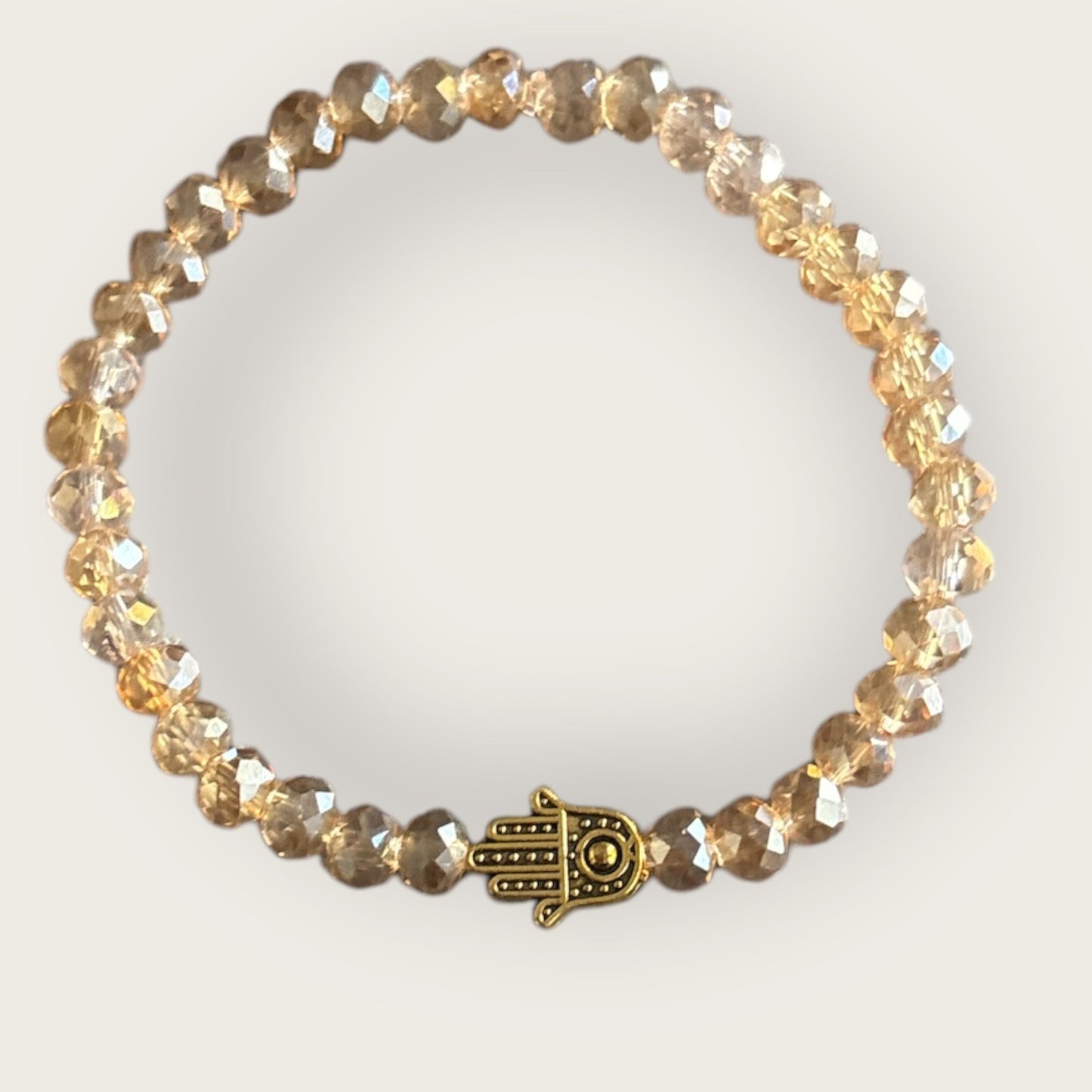 Armband Set SAND aus glitzernden Perlen mit Herzanhänger