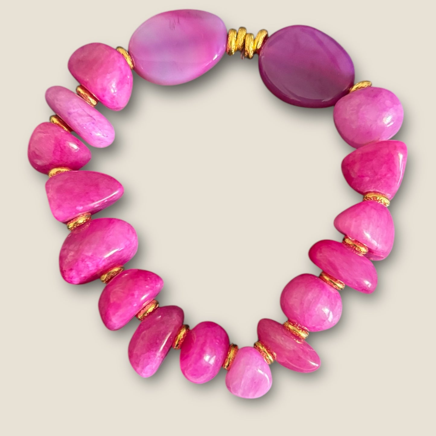 Armband PINK JADE aus Jade Nuggets in pink