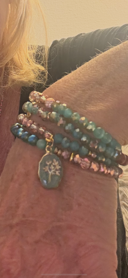 Dresden - Glamouröses Wickelarmband mit Anhänger