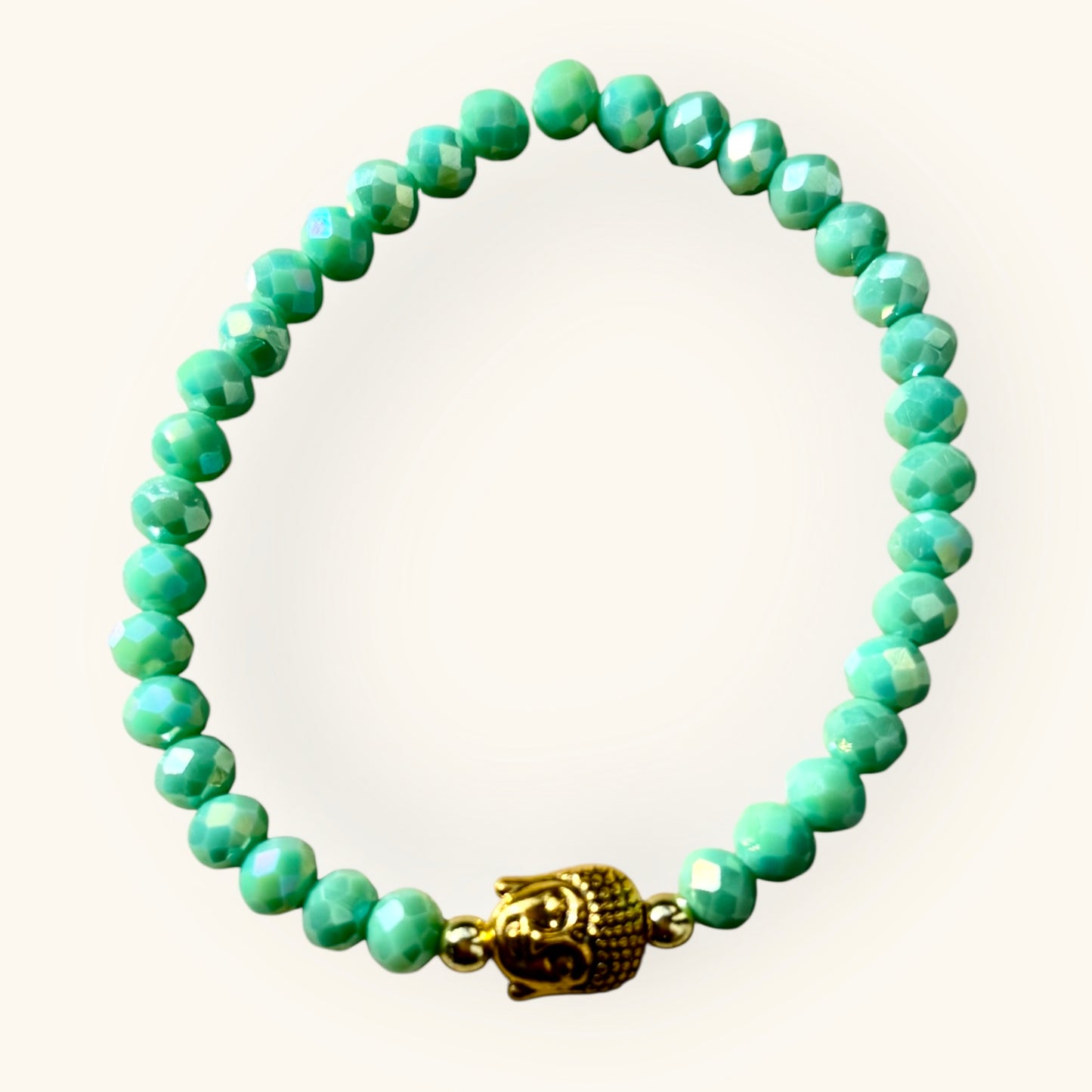 PUEBLA - Armband aus glitzernden Perlen mit Buddha Perle