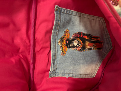 Upcycling Crossbody Bag ESEL IN LOVE bunt und fröhlich