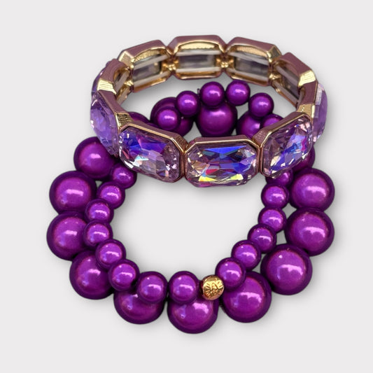 Armbandset in lila