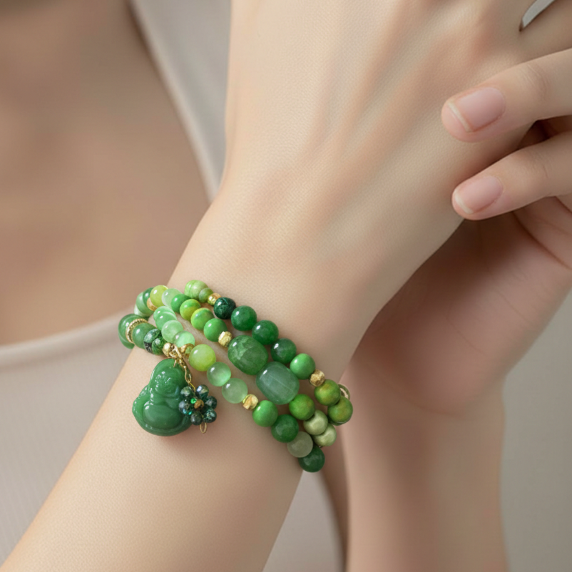 wickelarmband-in-grün-mit-buddha-anhänger 