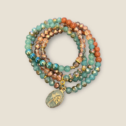 Wickelarmband aus Glitzerperlen