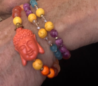 MEXICO - buntes Armband mit Buddha Perle
