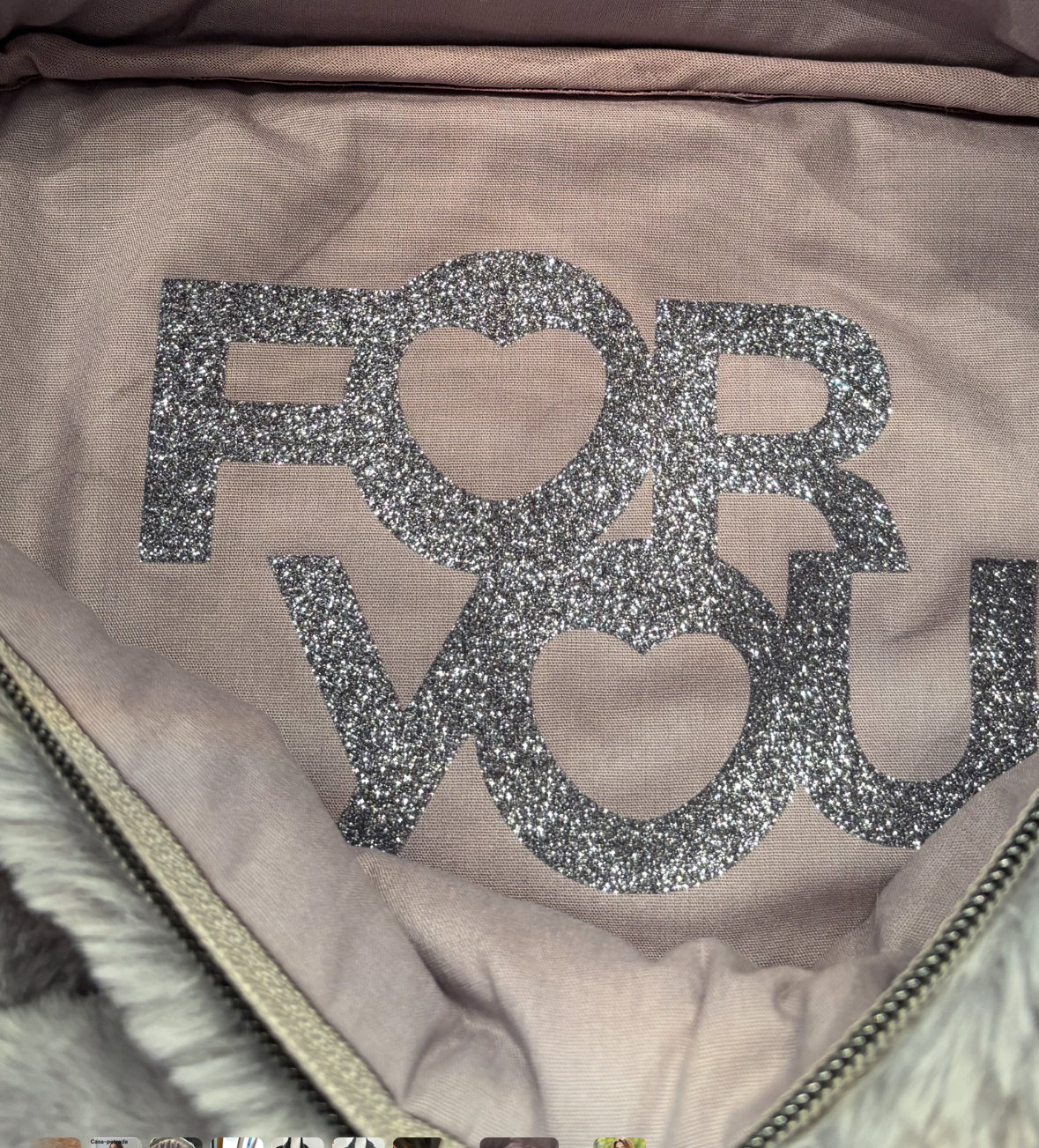 Flauschige Teddy Crossbody-Tasche - Grau