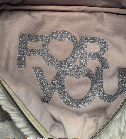 Flauschige Teddy Crossbody-Tasche - Grau