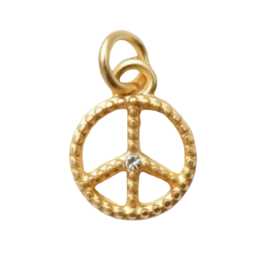 Boho Schmuck Anhänger PEACE GOLDSHINY der Firma SchauTime