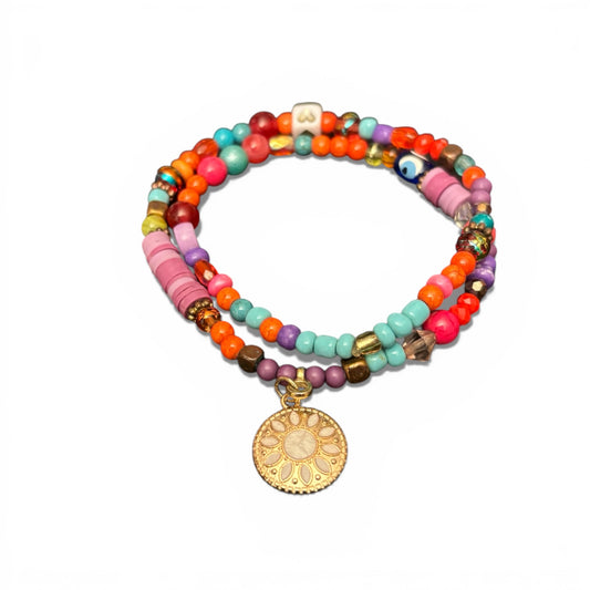 Bohème-Chic Wickelarmband Ibiza Summer