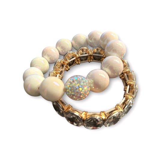 HELSINKI - Armband Set aus Kugelarmband und Glasperlenarmband