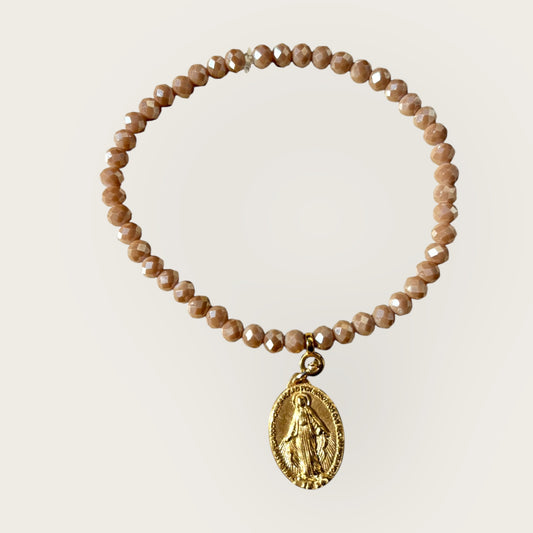 Glitzerarmband mit Madonna Anhänger