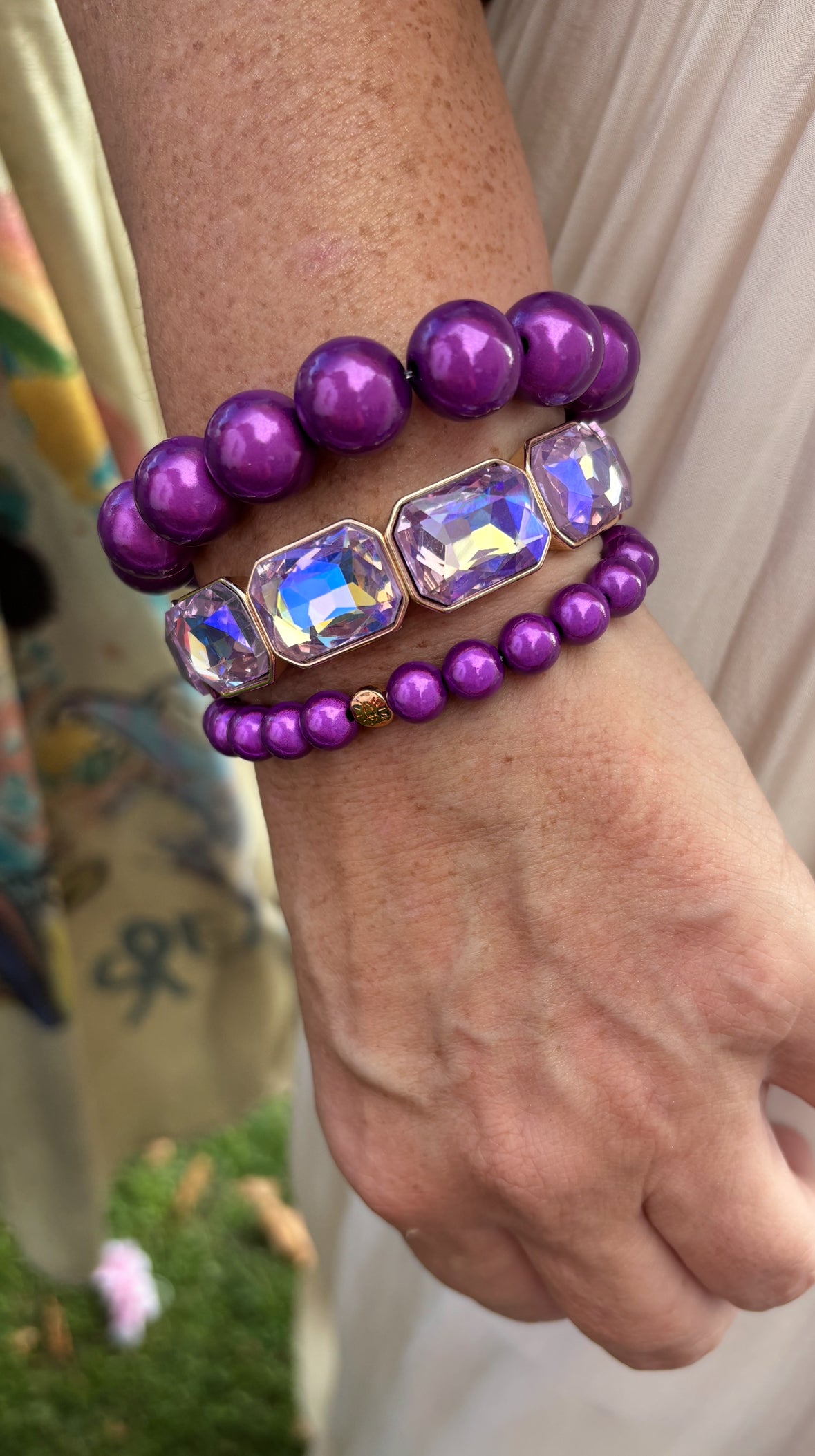 Armset aus 3 Armbänder in lila