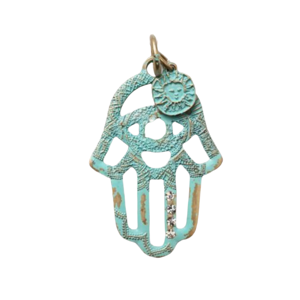 Boho Schmuck Kettenanhänger HAPPYDAY und Sunshine Amulett von SchauTime