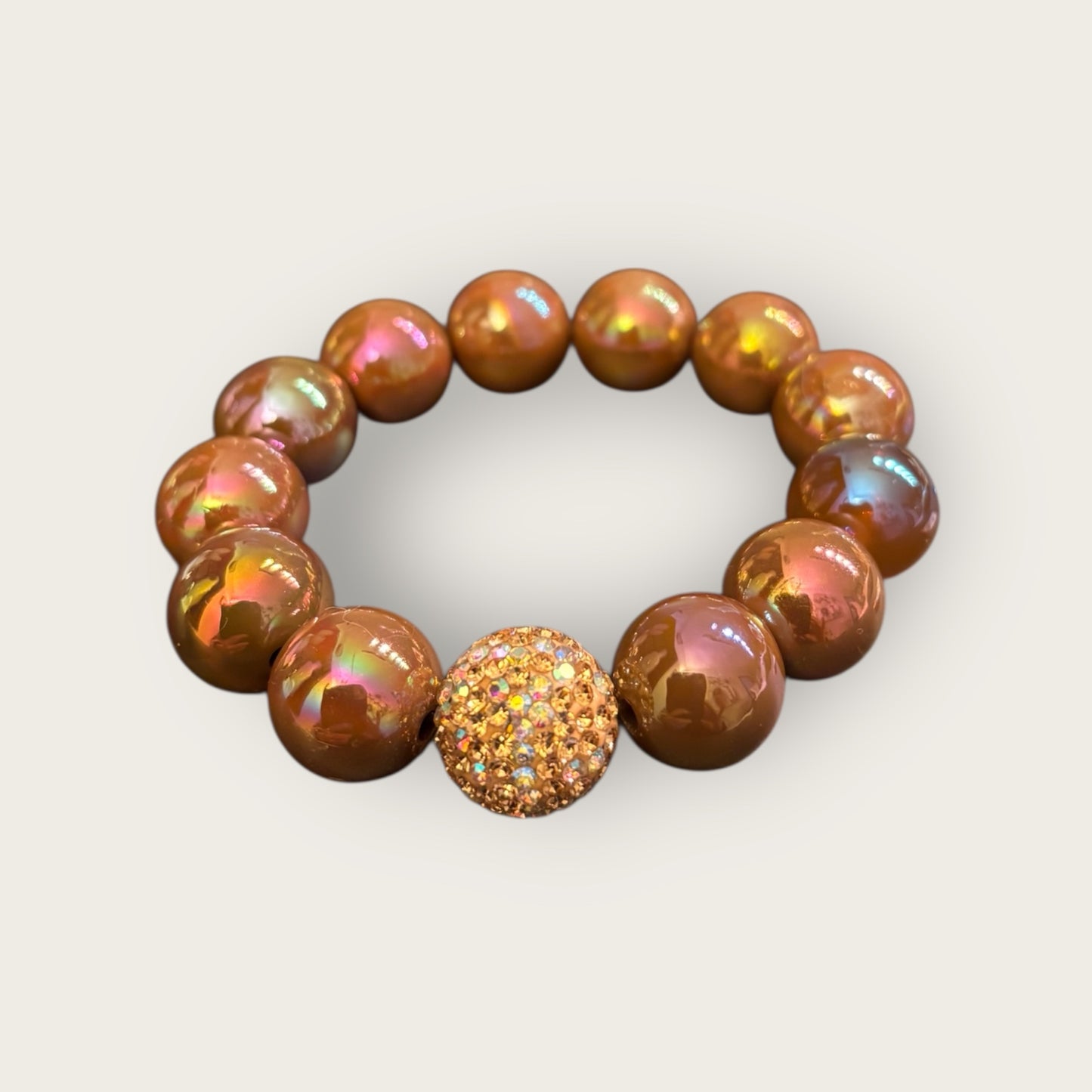 Funkelndes Kugelarmband mit Glitzerperle