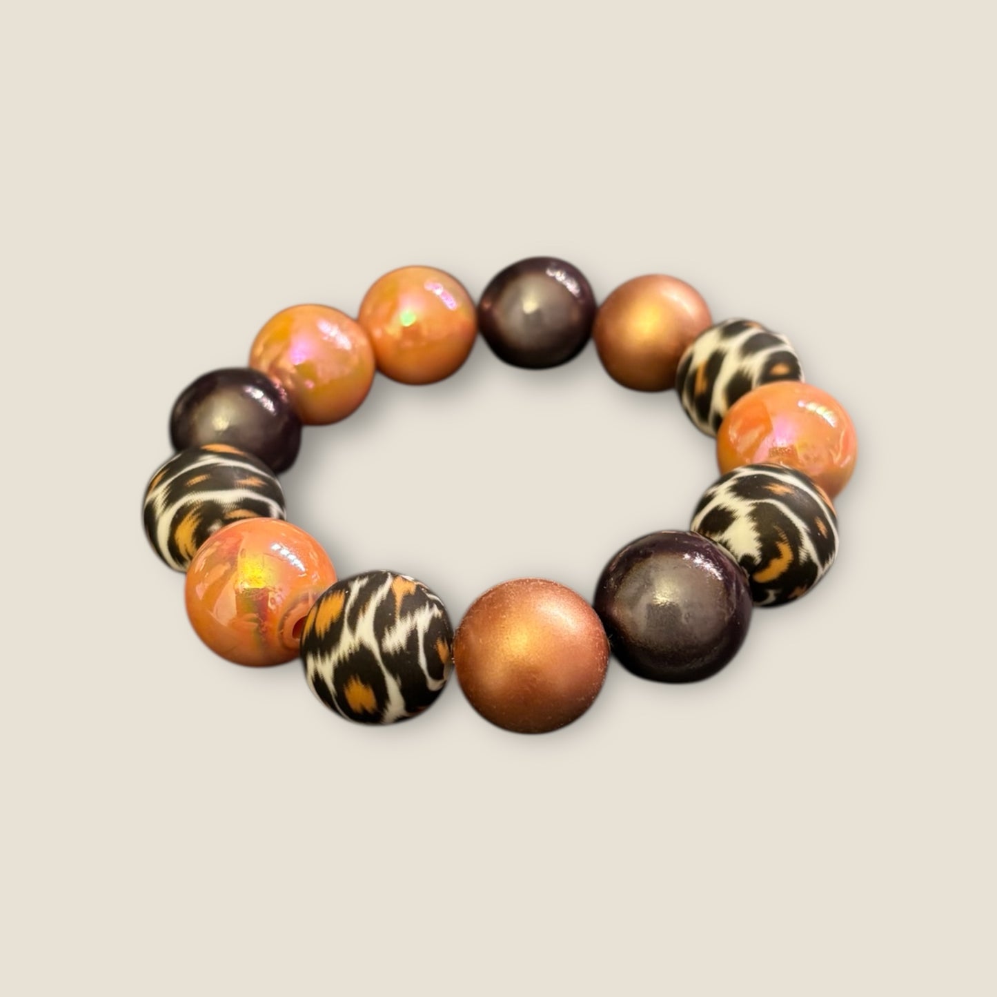 PISA - Kugelarmband - Perlen im Leomuster