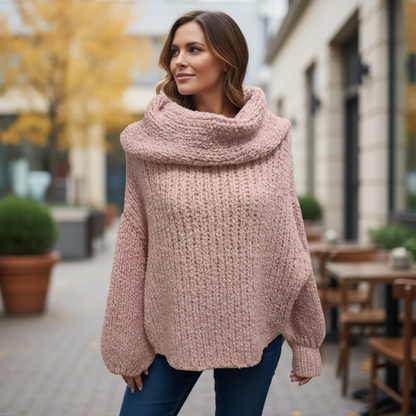 Kuscheliger Oversize Pullover rosa