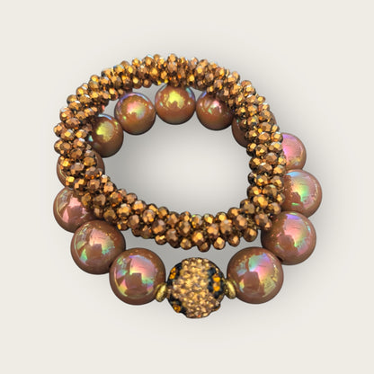 Armband Set in goldbraun