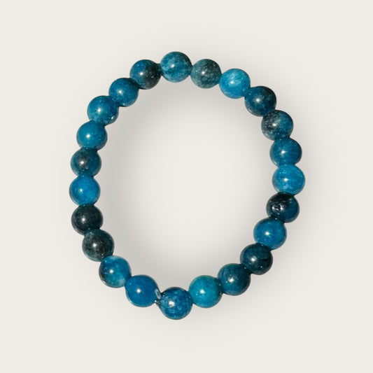 NAXOS - Armband aus Apatit Stein - blaugrün