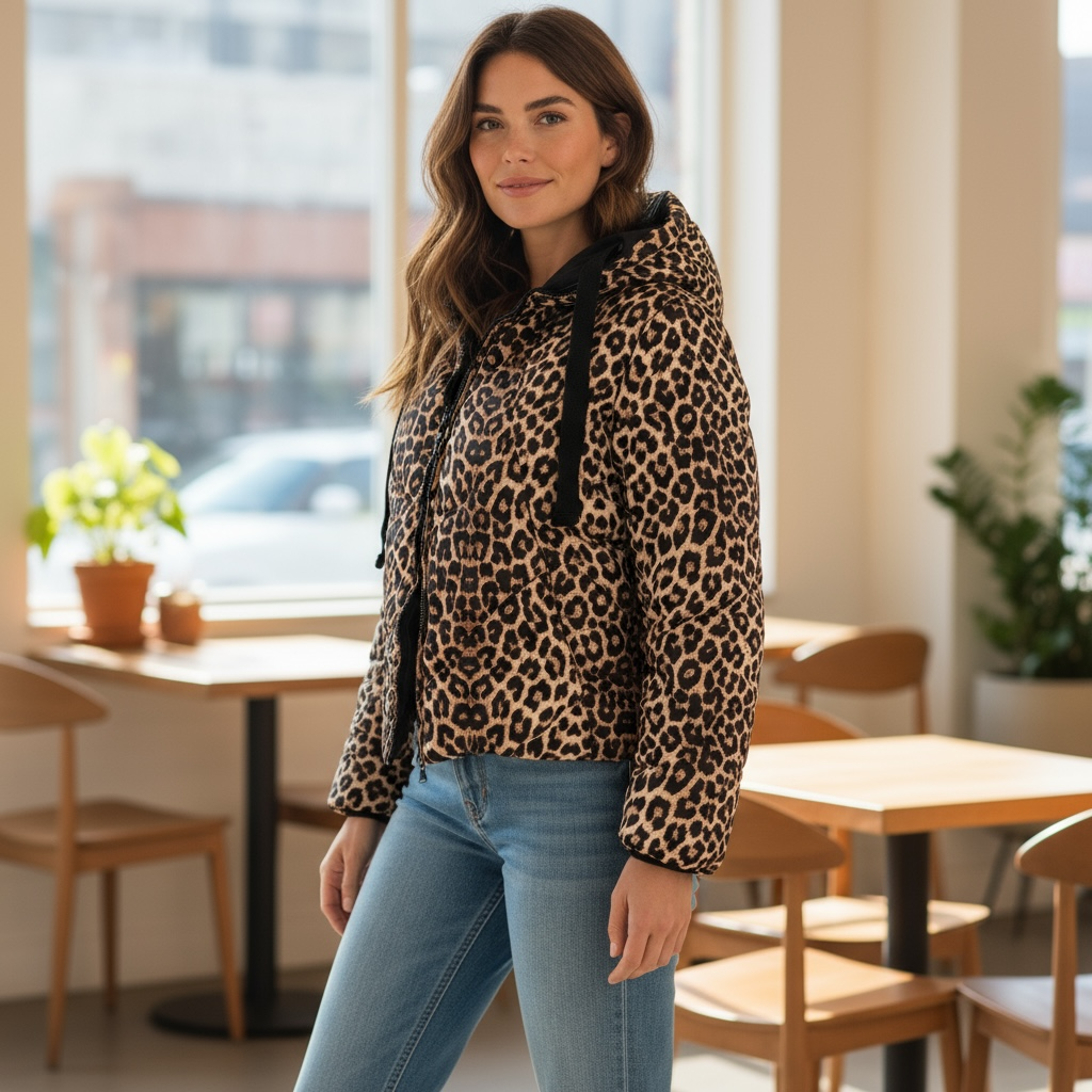 Wendejacke im Leo Look