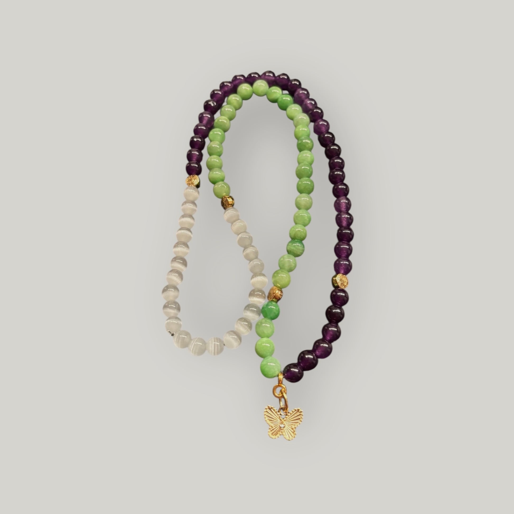 Boho Armband zum Wickeln mit Schmetterlingsanhänger