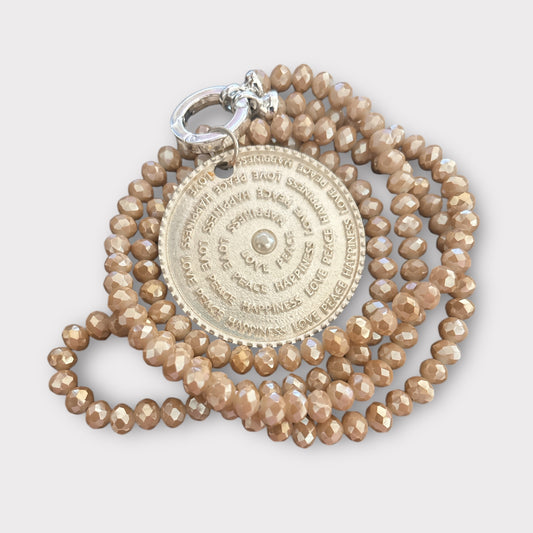 TURIN - Wechselkette mit Anhänger LOVE PEACE HAPPINESS