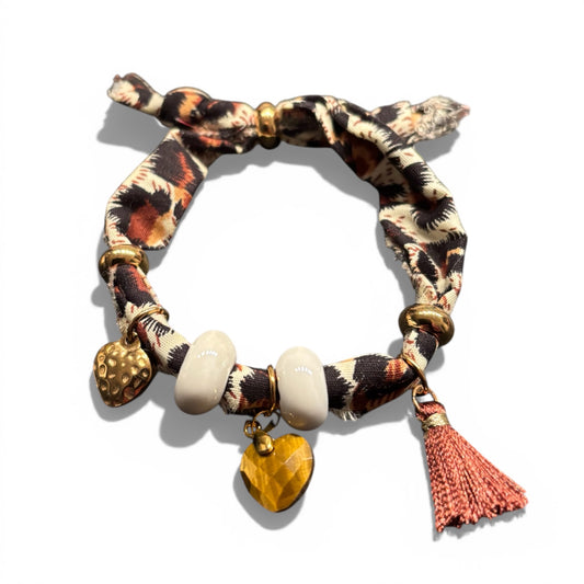 Boho-Stoffarmband - cooler Hippie-Style