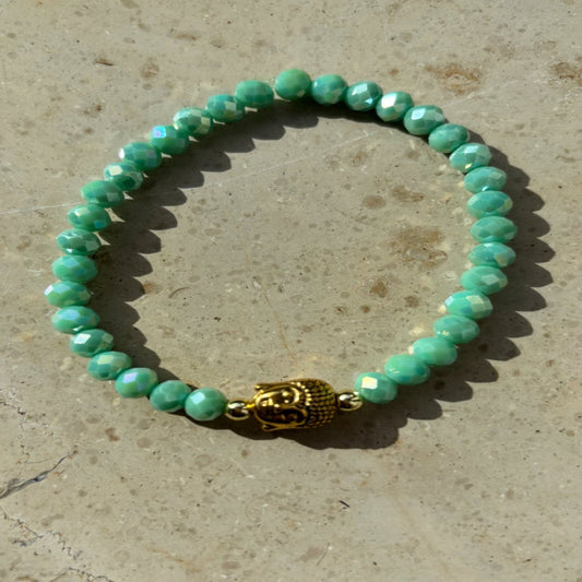 PUEBLA - Armband aus glitzernden Perlen mit Buddha Perle