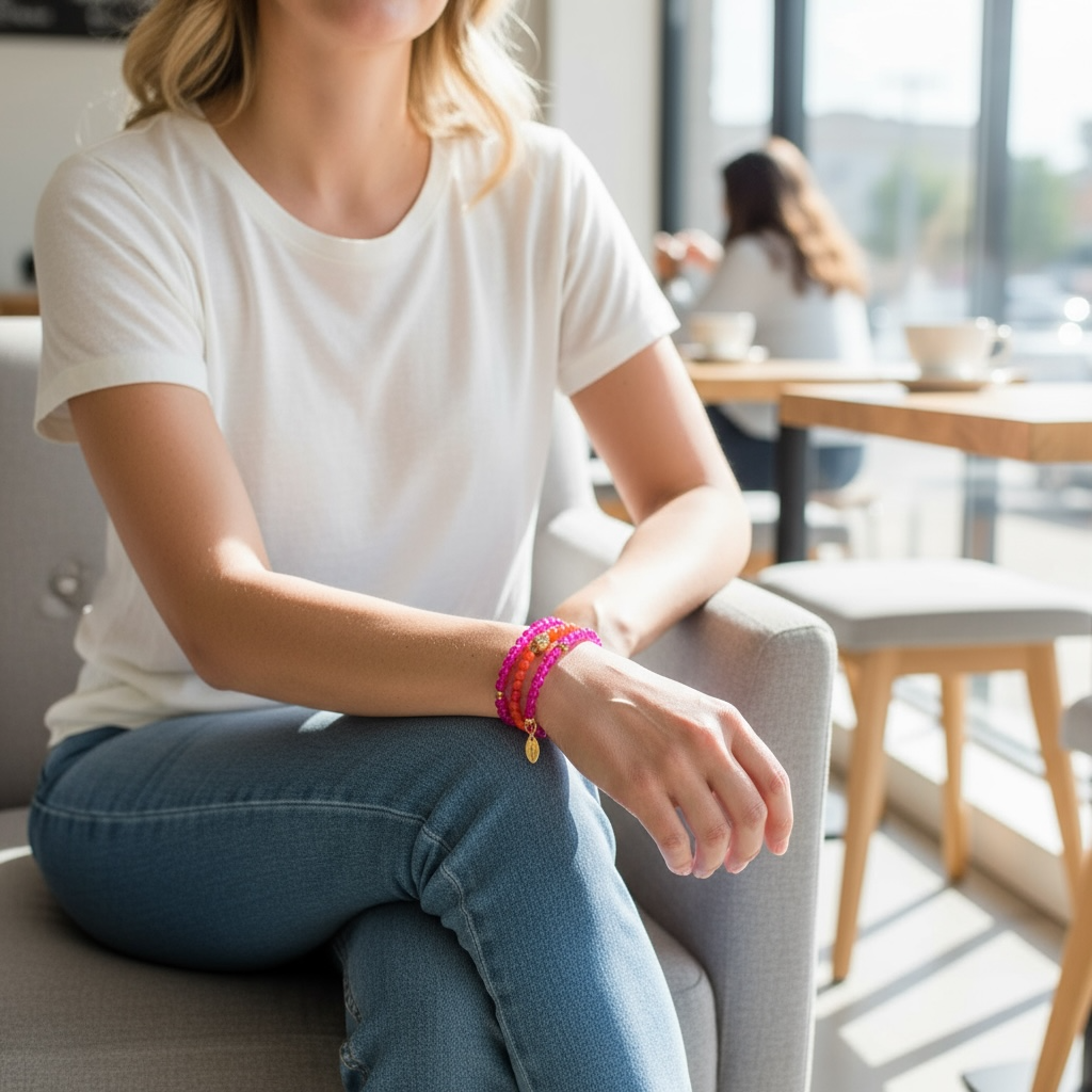 Wickelarmband mit Buddha Perle