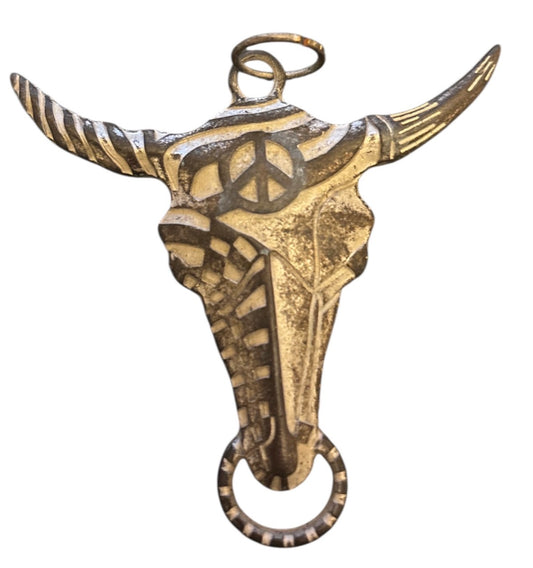 Stierkopf Anhänger im Ethno-Design