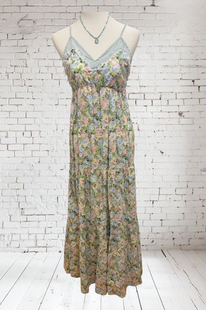 Romantisches Maxikleid mit Blumendruck