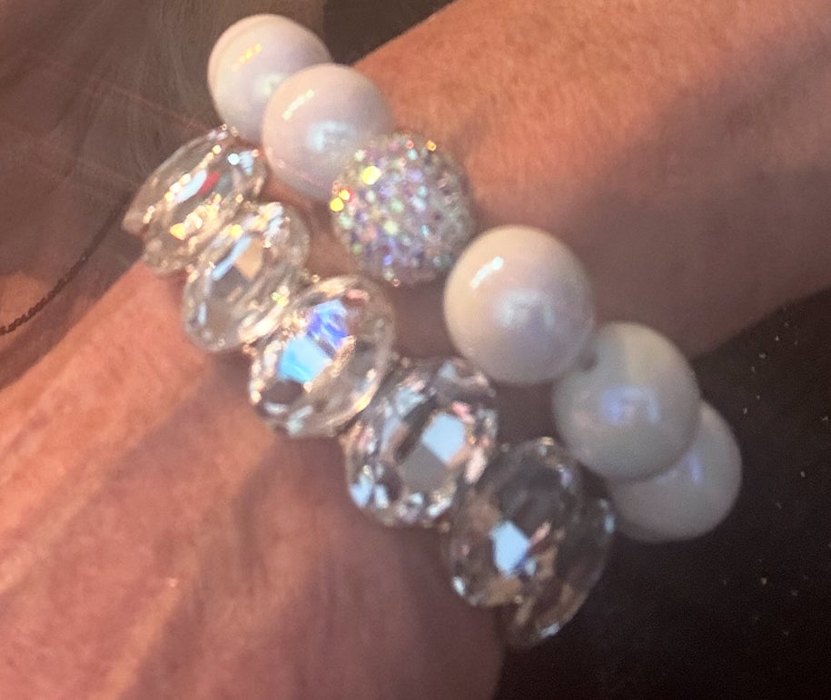 HELSINKI - Armband Set aus Kugelarmband und Glasperlenarmband