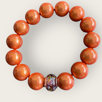 Armband aus Miracle Perlen in der  Farbe Orange