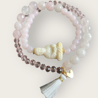 Boho Armband mit Buddha Perle 