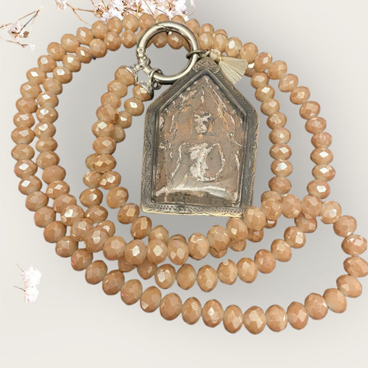 Boho Kette mit Buddha Anhänger