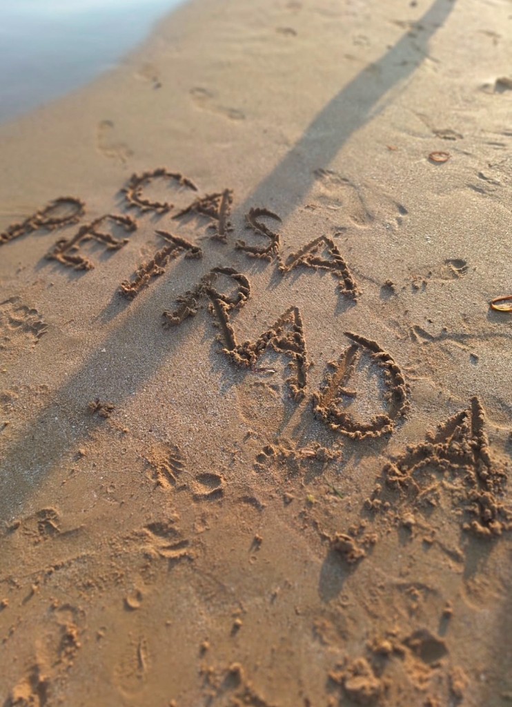 Casa Petrada im Sand am Strand geschrieben